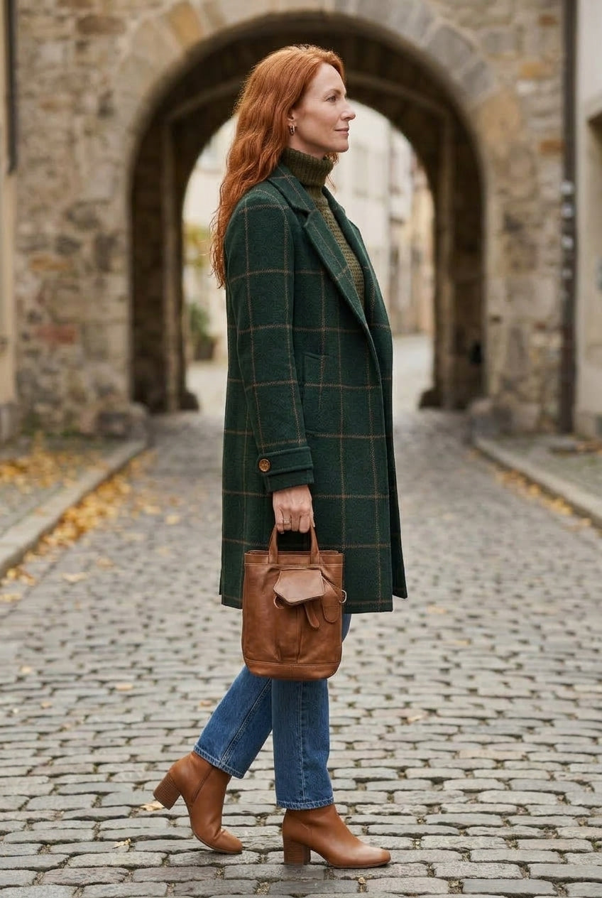 Ove | Plaid Wool-Blend Longline Coat