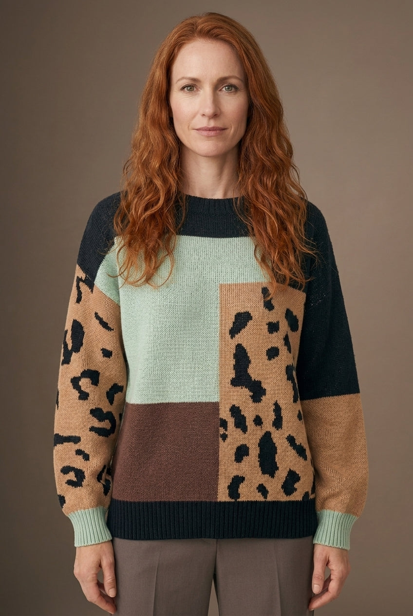 Cozy Relaxed Sweater for Women, Soft Breathable Knit with Ease of Movement, for Work, Casual, Layering & Everyday Wear