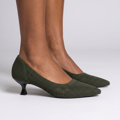 Brontë Arabella | Knit Kitten Heel Pumps