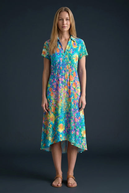 Elegant A-Line Dress for Women, Lightweight Summer Midi with Refined Neckline, for Daytime, Evening & Everyday Wear