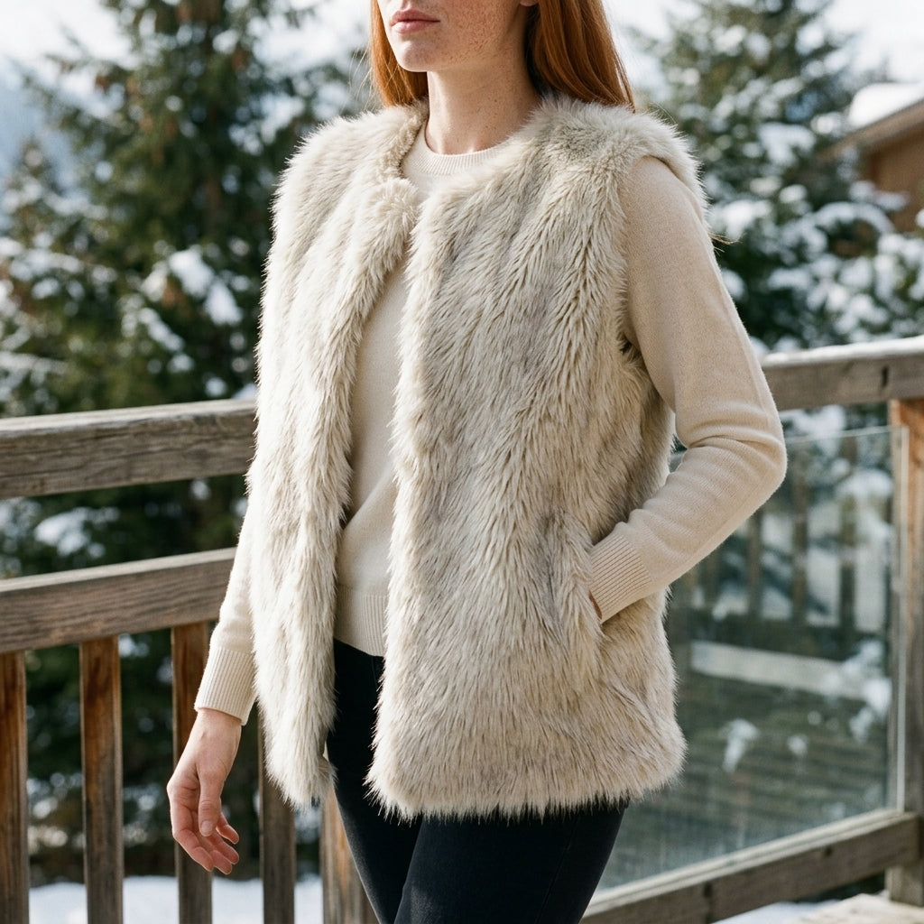 Sviel | Contrast Faux Fur Vest