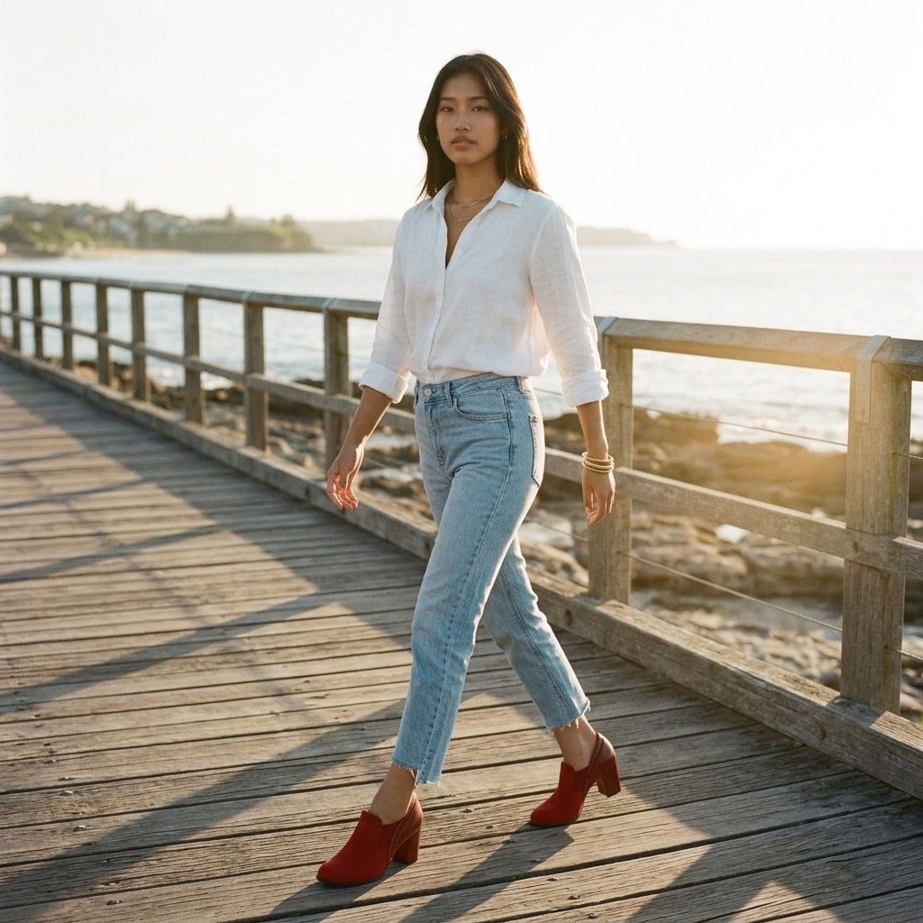 Clarissa | Sculpted Slip-On Block Heel