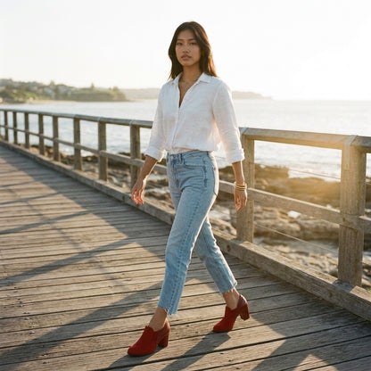 Clarissa | Sculpted Slip-On Block Heel
