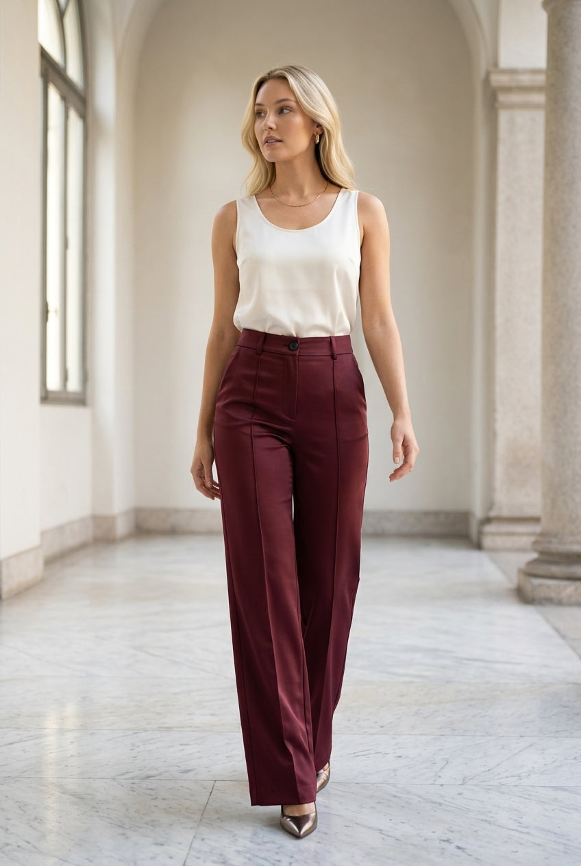 Luna | High-Waisted Wide-Leg Dress Pants