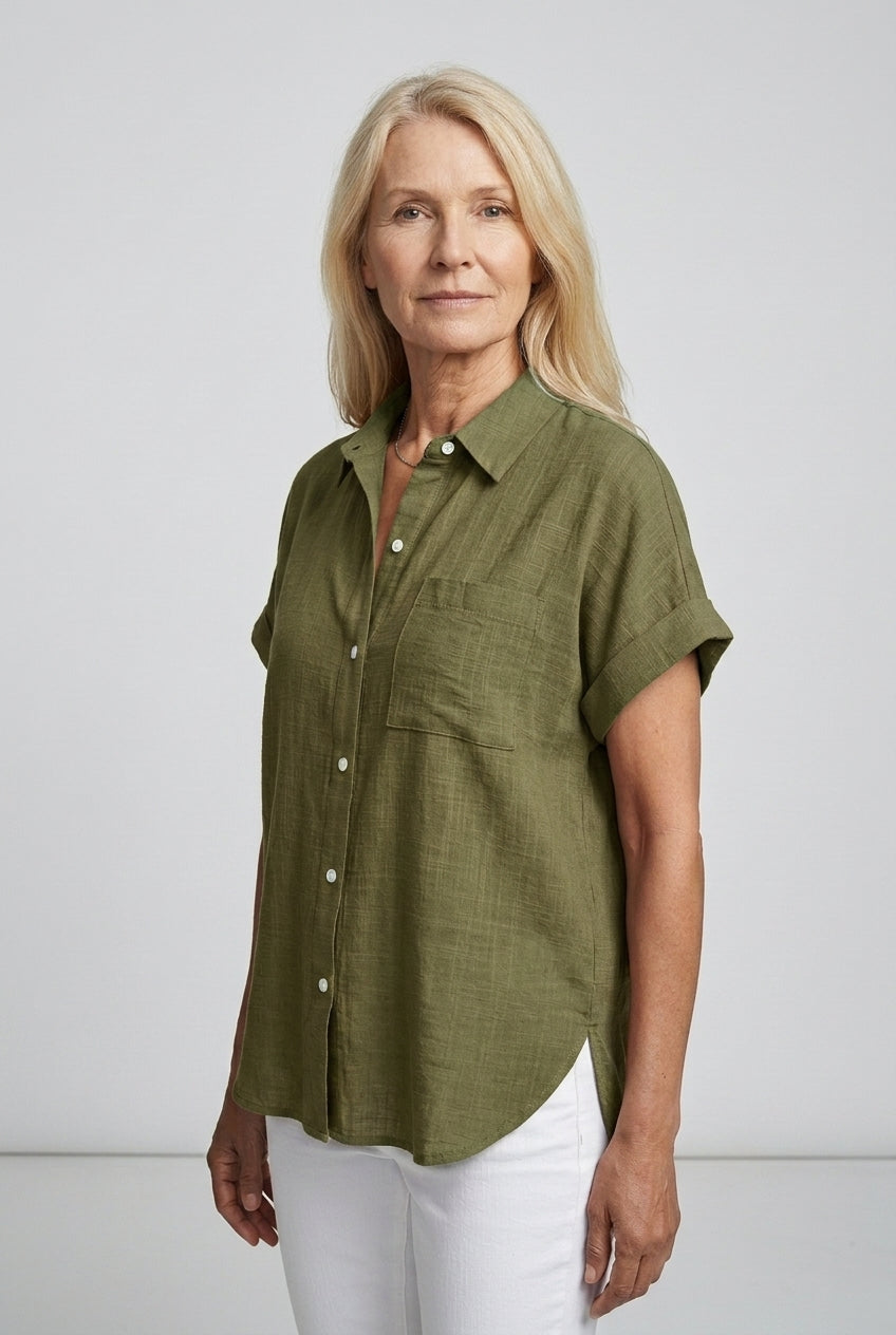 Cosima Giselle | Button-Down Short-Sleeve Shirt