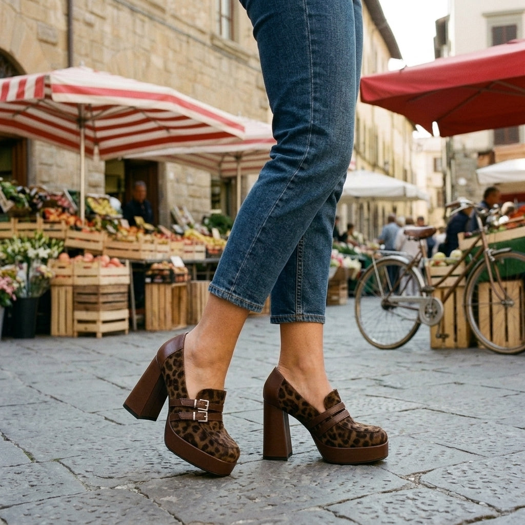 Nathalia | Leopard Platform Loafers