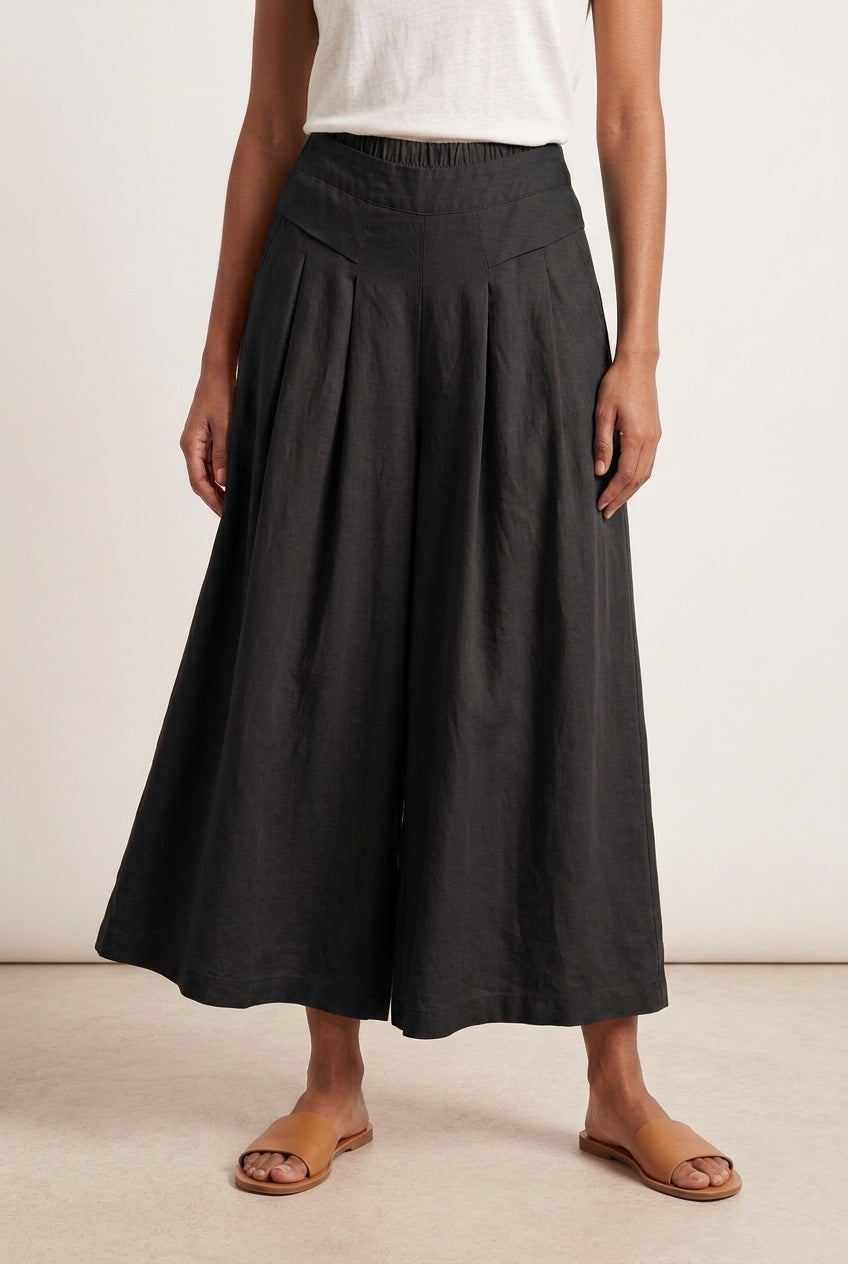 Breathable Wide-Leg Pants for Women, Loose Fit Lightweight Elastic Waistband, for Everyday, Travel, Casual & Relaxed Wea