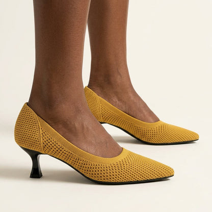 Brontë Arabella | Knit Kitten Heel Pumps