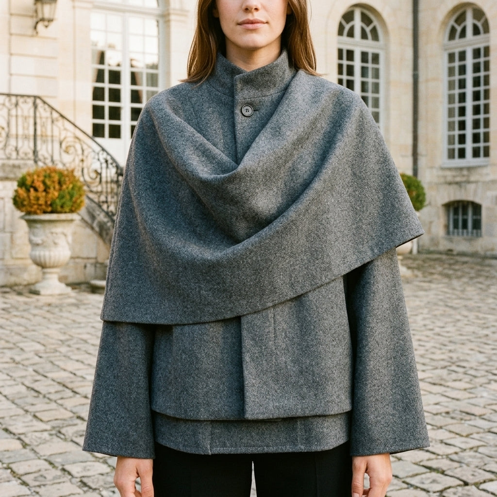 Hilde | Asymmetrical Cape Coat