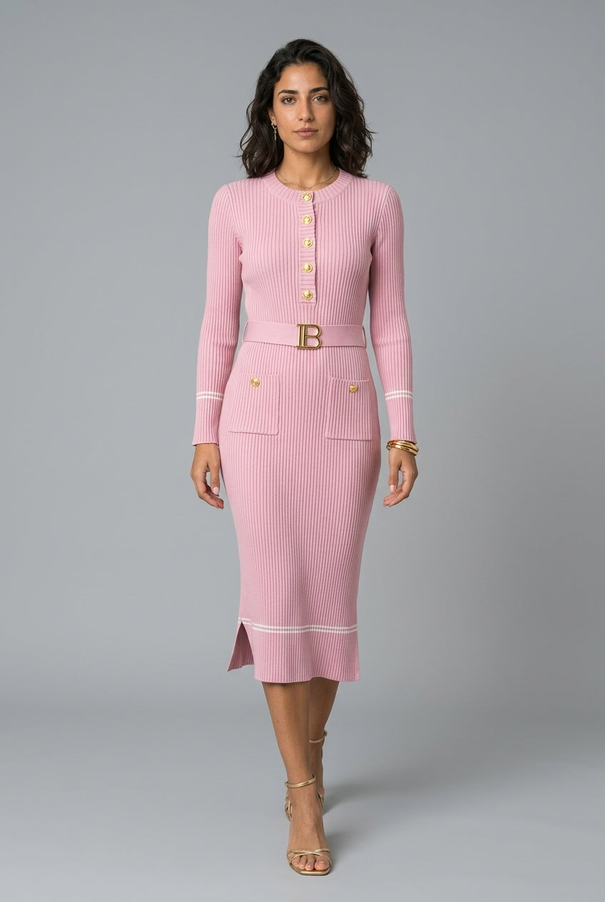 Katja | Knitted Bodycon Midi Dress