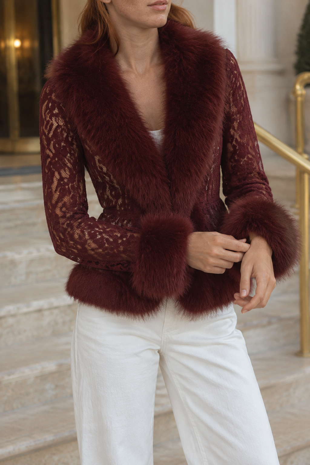 Hera | Faux Fur V-Neck Coat