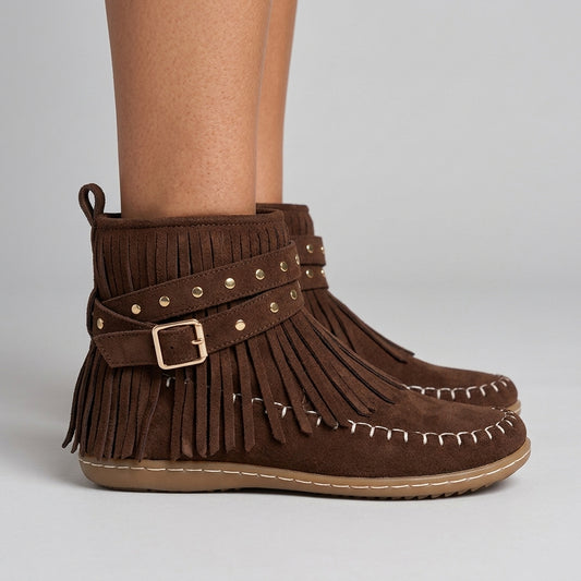 Lale | Fringe Ankle Boots