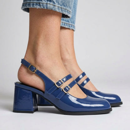 Petronella | Patent Slingback Loafers