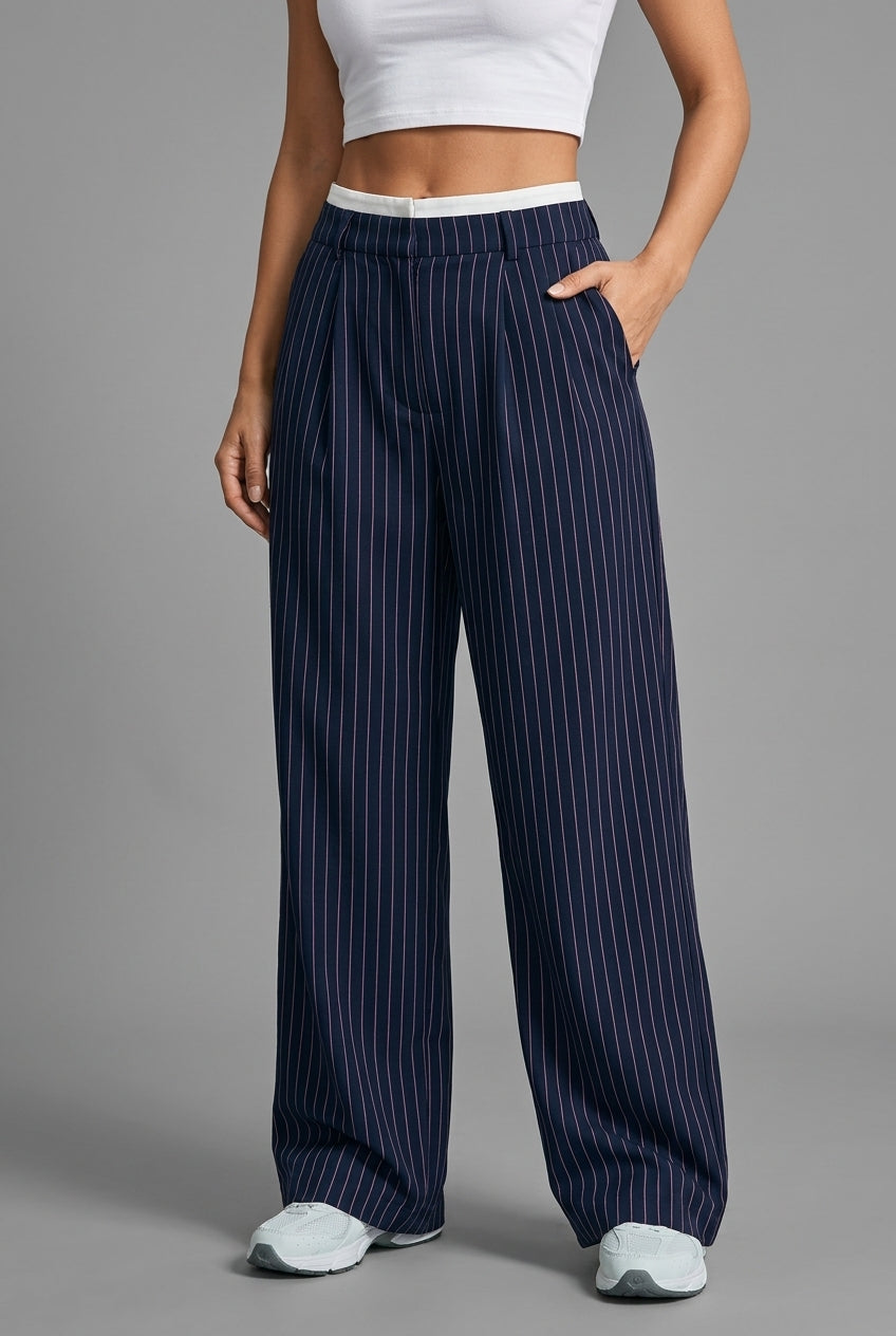 Marta | Striped Wide-Leg Trousers