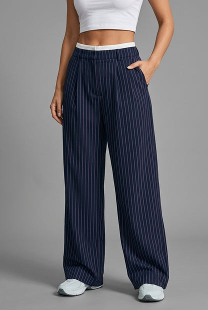 Marta | Striped Wide-Leg Trousers