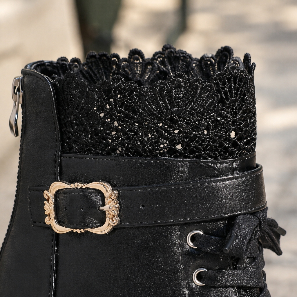 Kirsa | Suedette Ankle Boot with Buckle