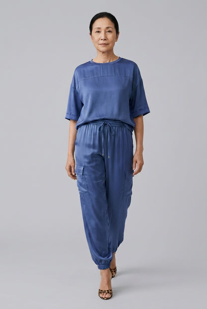 Luxe Flowing Two Piece Set for Women, Relaxed Vintage-Inspired Breathable, for Casual, Evening & Everyday Wear