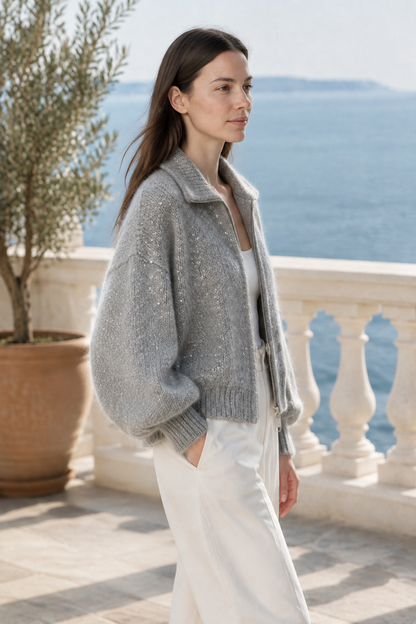 Anea | Sequin Knitted Cardigan