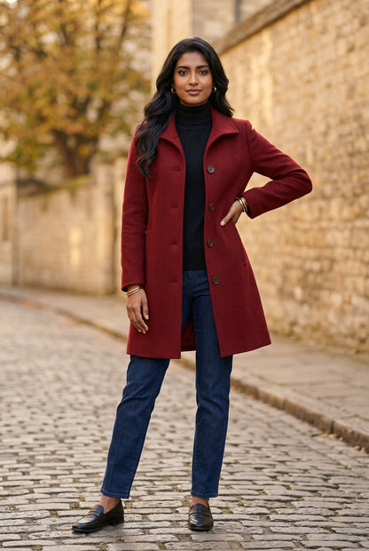 Grear | Button-Front Wool-Blend Coat