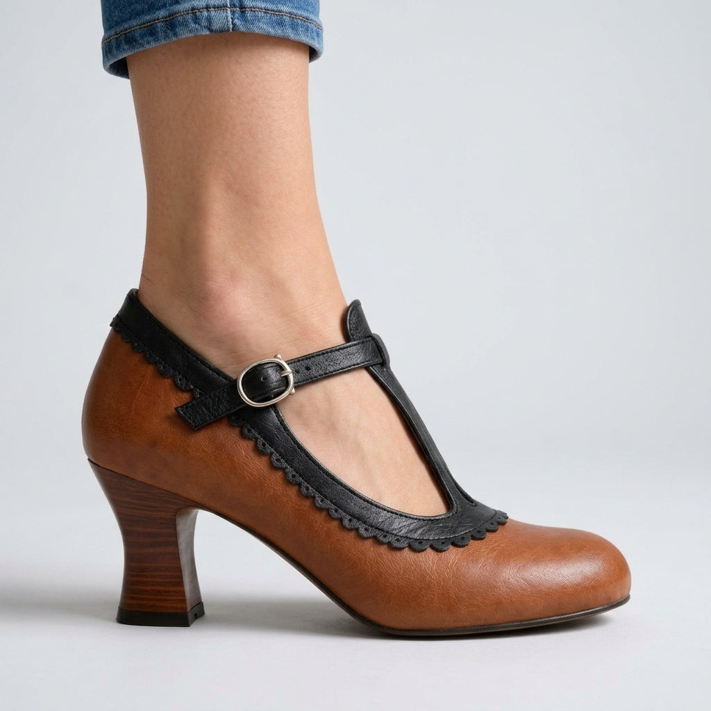 Laetitia | T-Strap Leather Loafer