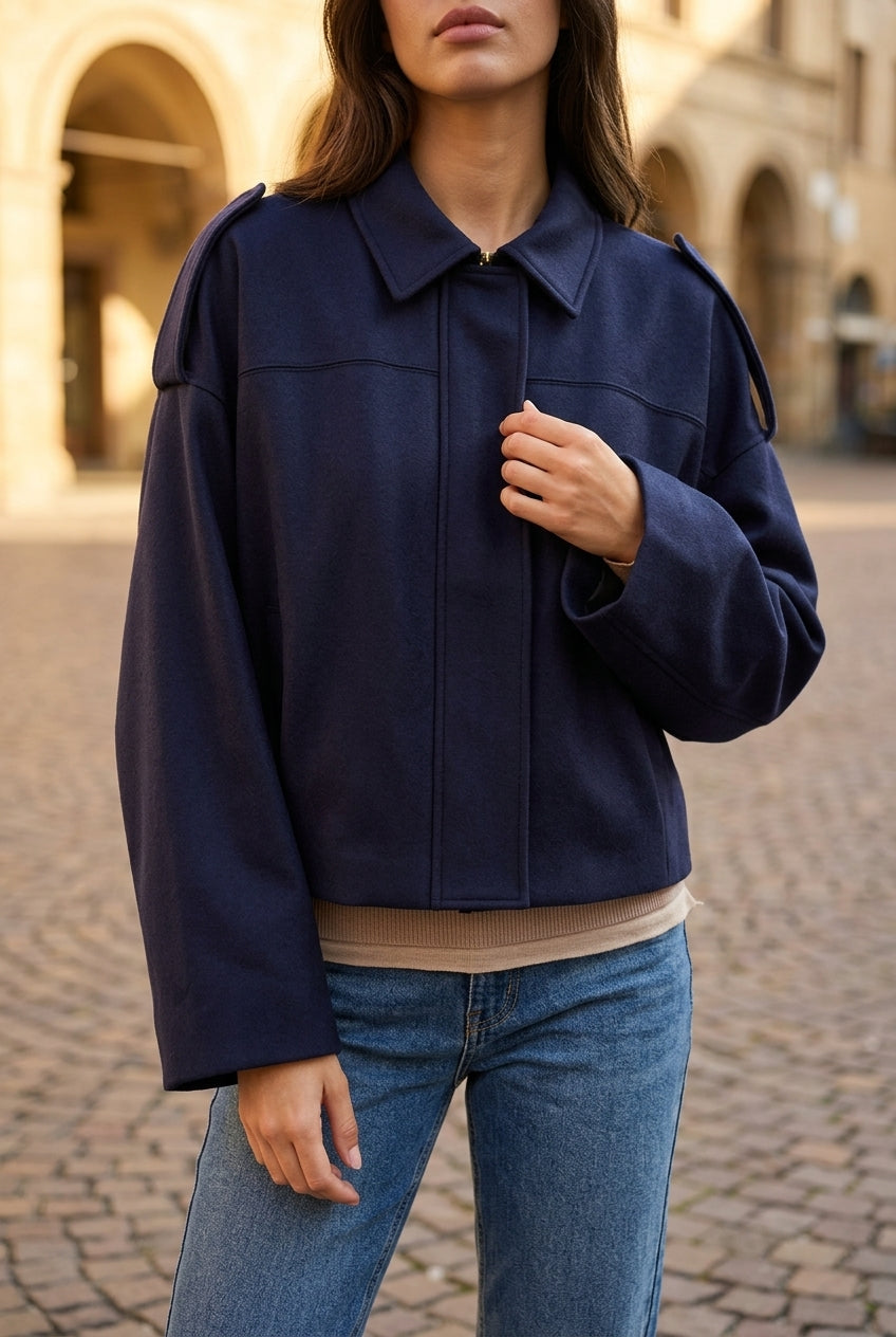 Tea | Cropped Bomber Jacket