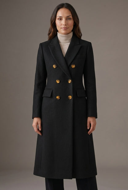 Arla | Women's Cozy Tailored Elegant Fabric-Blend Overcoat