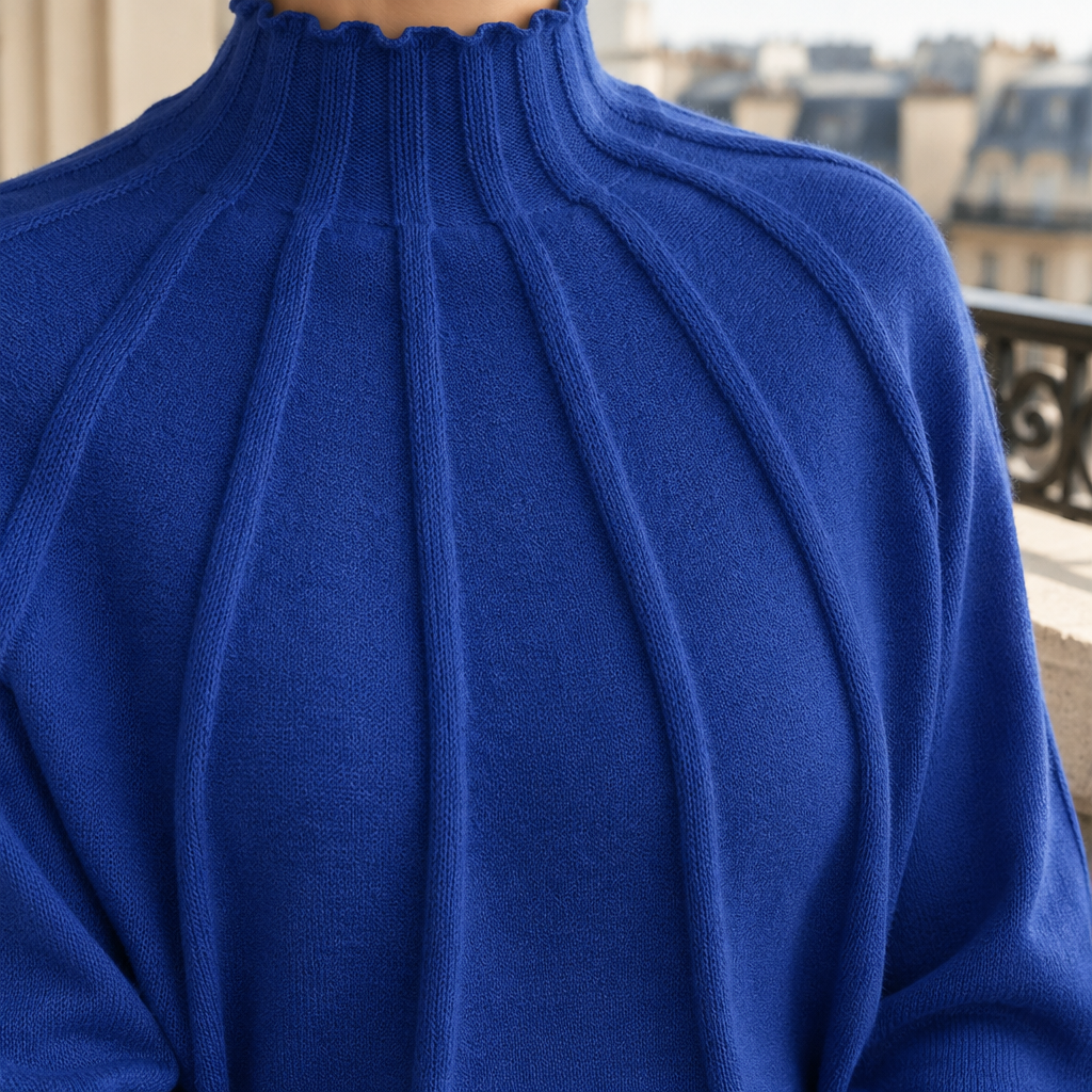 Nadis | Batwing Knit Mock-Neck Sweater