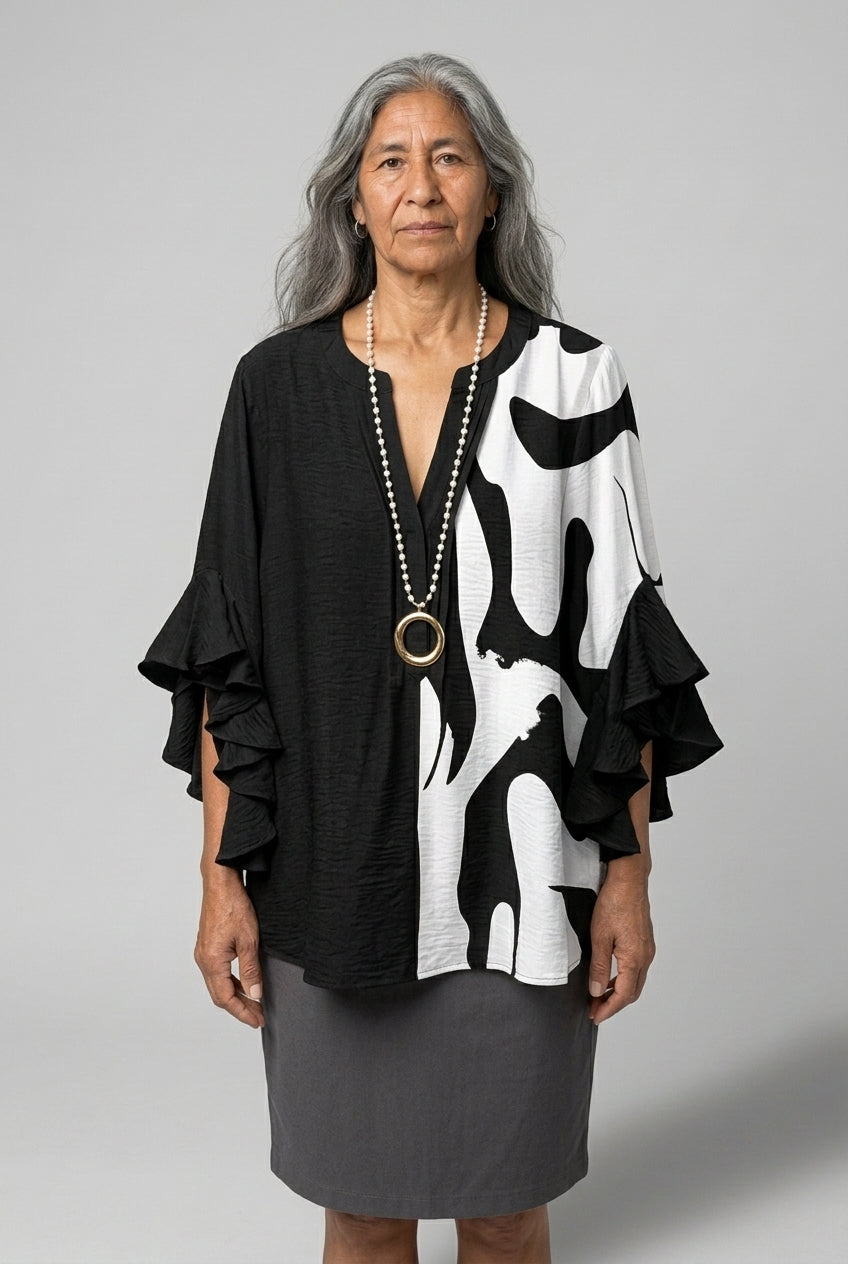 Thomasina Fabienne | Floral Ruffle Blouse