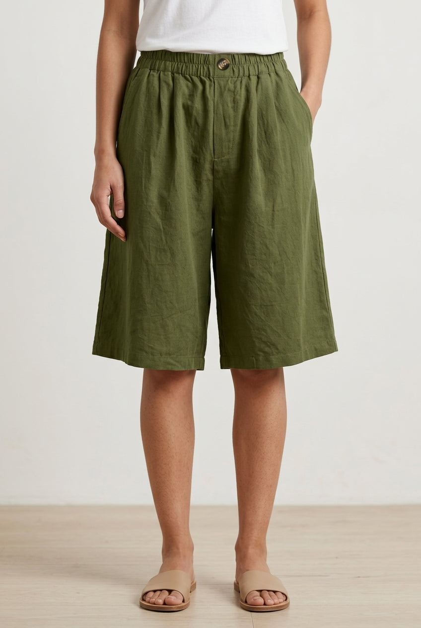 Casual Oversized Shorts for Women, Cotton Relaxed Fit Breathable Summer, for Beach, Weekend & Everyday Wear