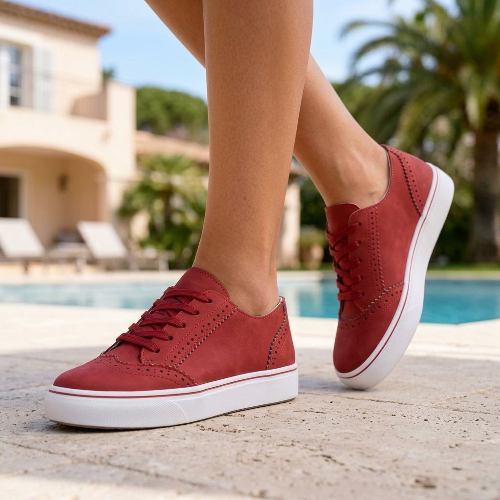 Kefira Arden | Leather Brogue Low-Top Sneaker