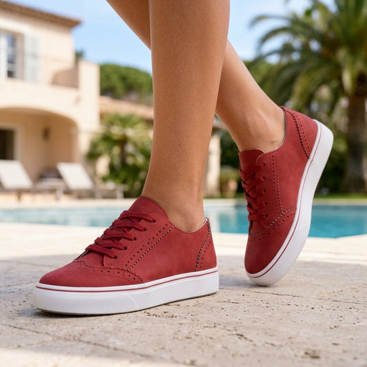 Kefira Arden | Leather Brogue Low-Top Sneaker