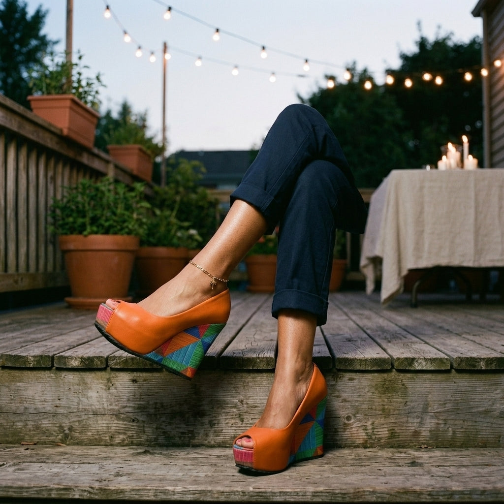 Emilia | Open-Toe Wedge Sandals