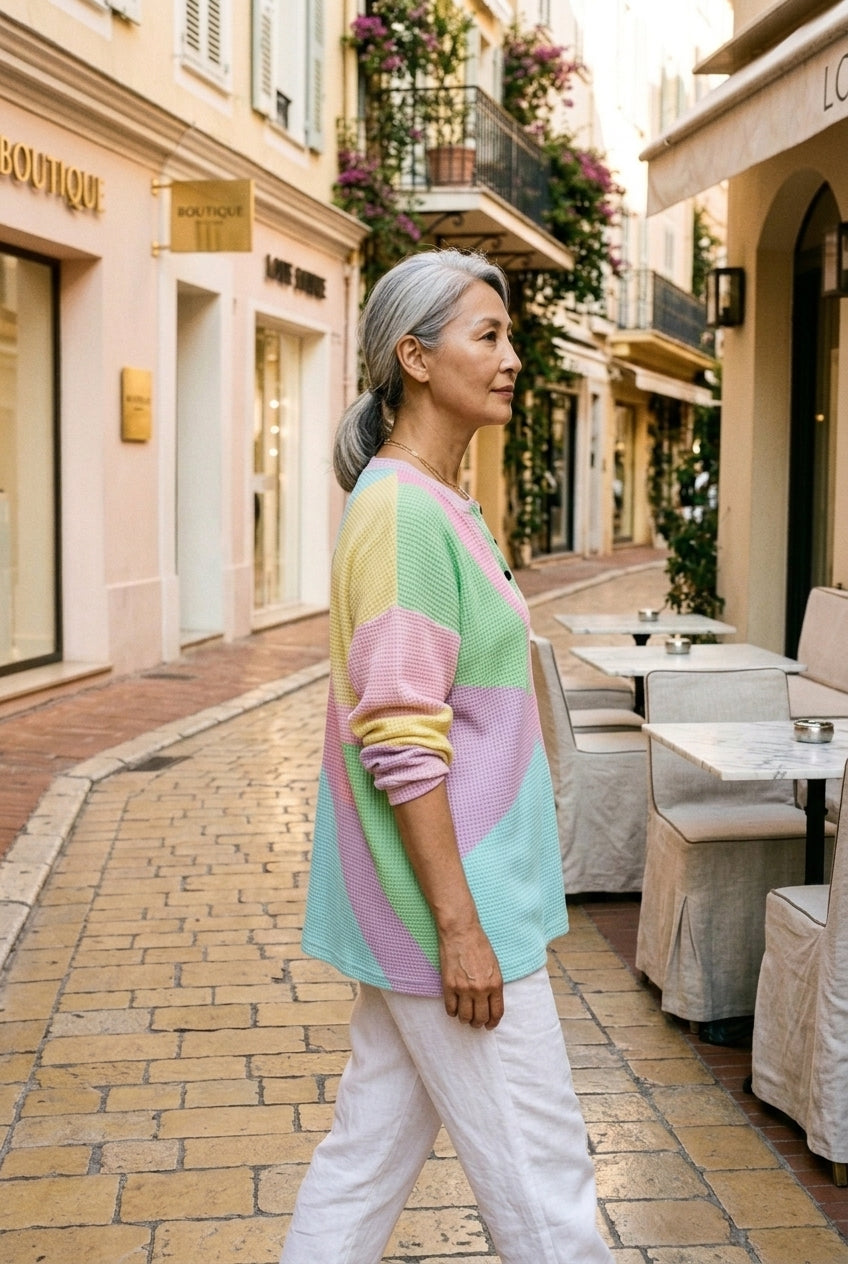 Ysolde Ivy | Colorblock Ribbed Knit Sweater