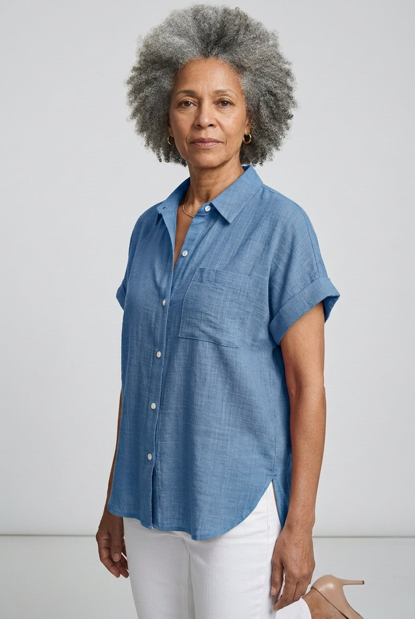 Cosima Giselle | Button-Down Short-Sleeve Shirt