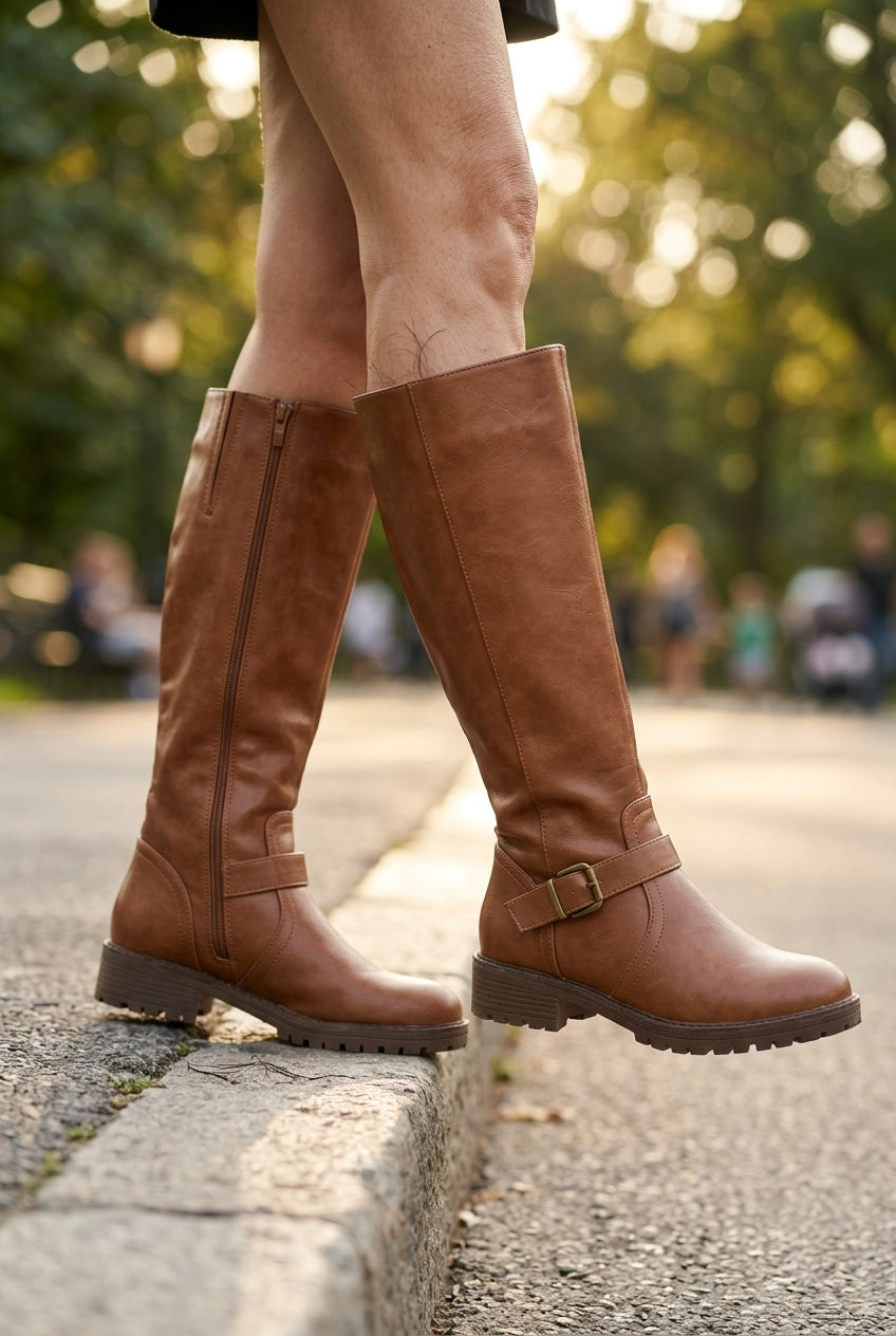 Retro Low Heel Boots for Women, Classic Comfortable Everyday Ankle Boot with Subtle Lift, for Casual, Work & Dressier We