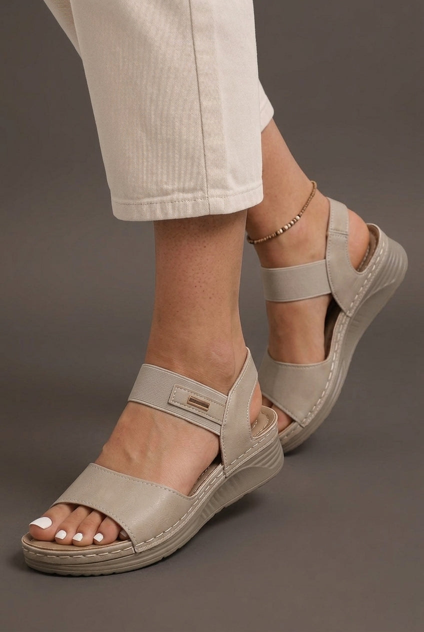 Retro Comfort Everyday Sandals for Women, Cushioned Flexible Casual Slip-On, for Walks, Errands, Holiday & Weekend Wear
