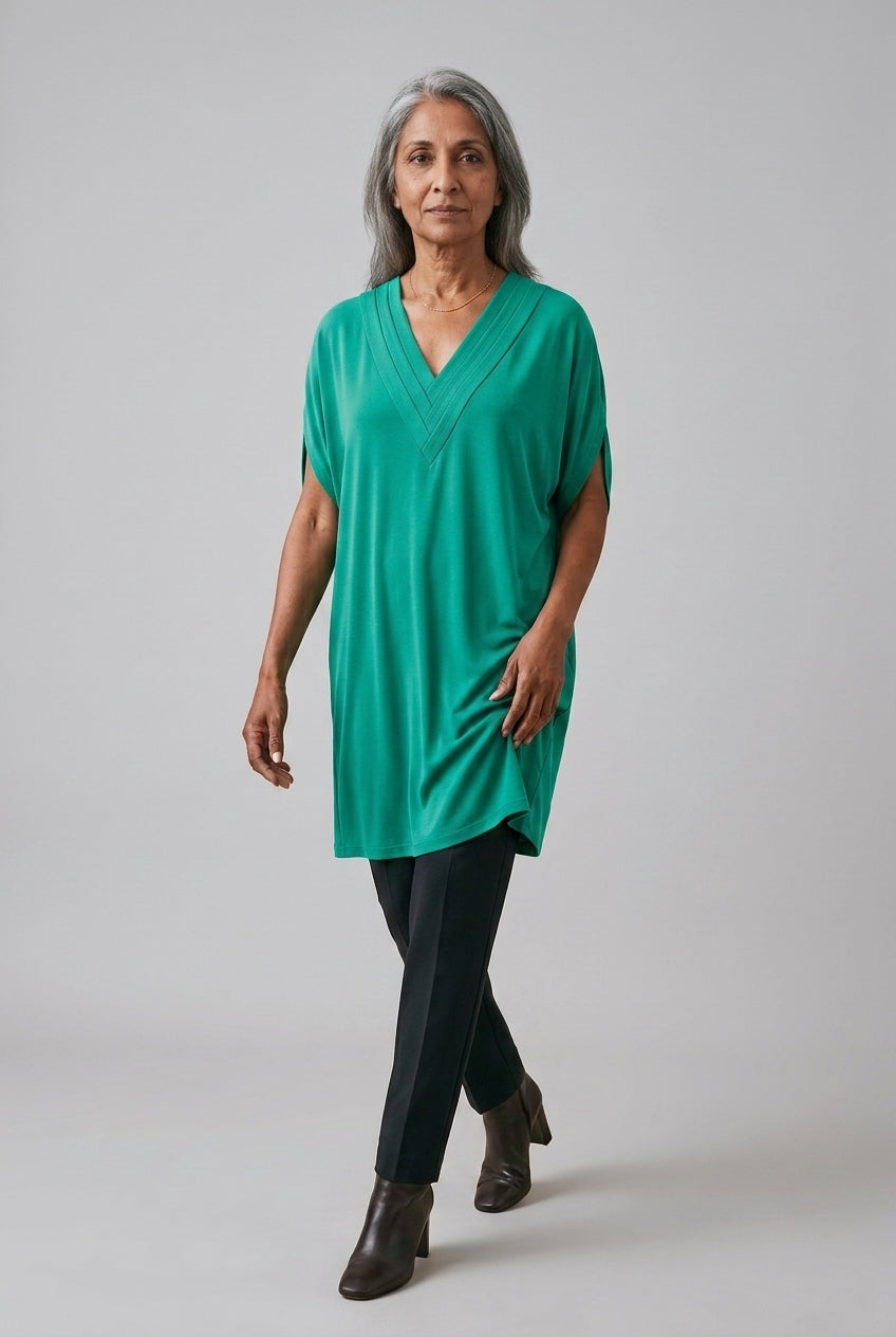 Ondrea | Draped V-Neck Mini Dress