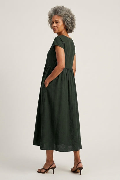 Wanda Sabelle | A-Line Midi Dress with Pockets