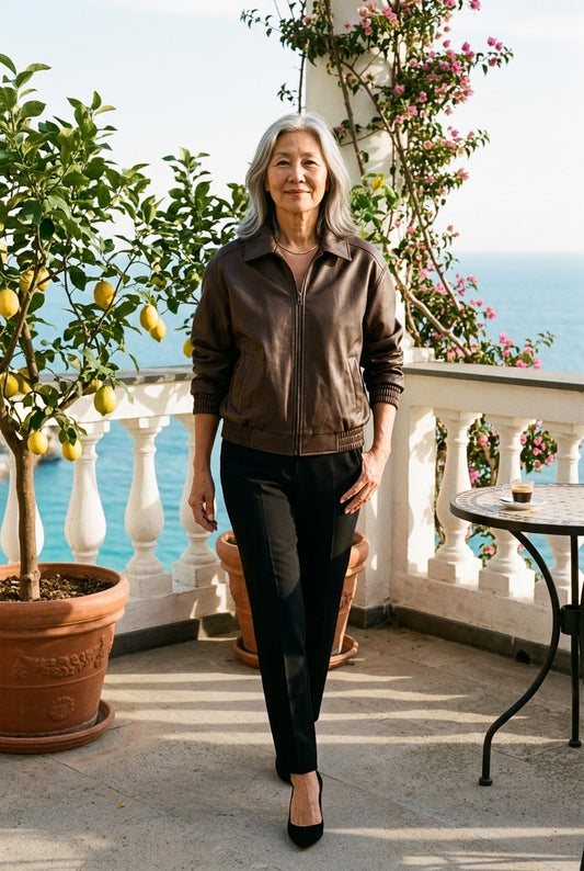 Ora | Oversized Faux Leather Bomber