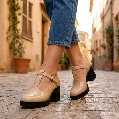 Toinette | Patent Brogue Loafers
