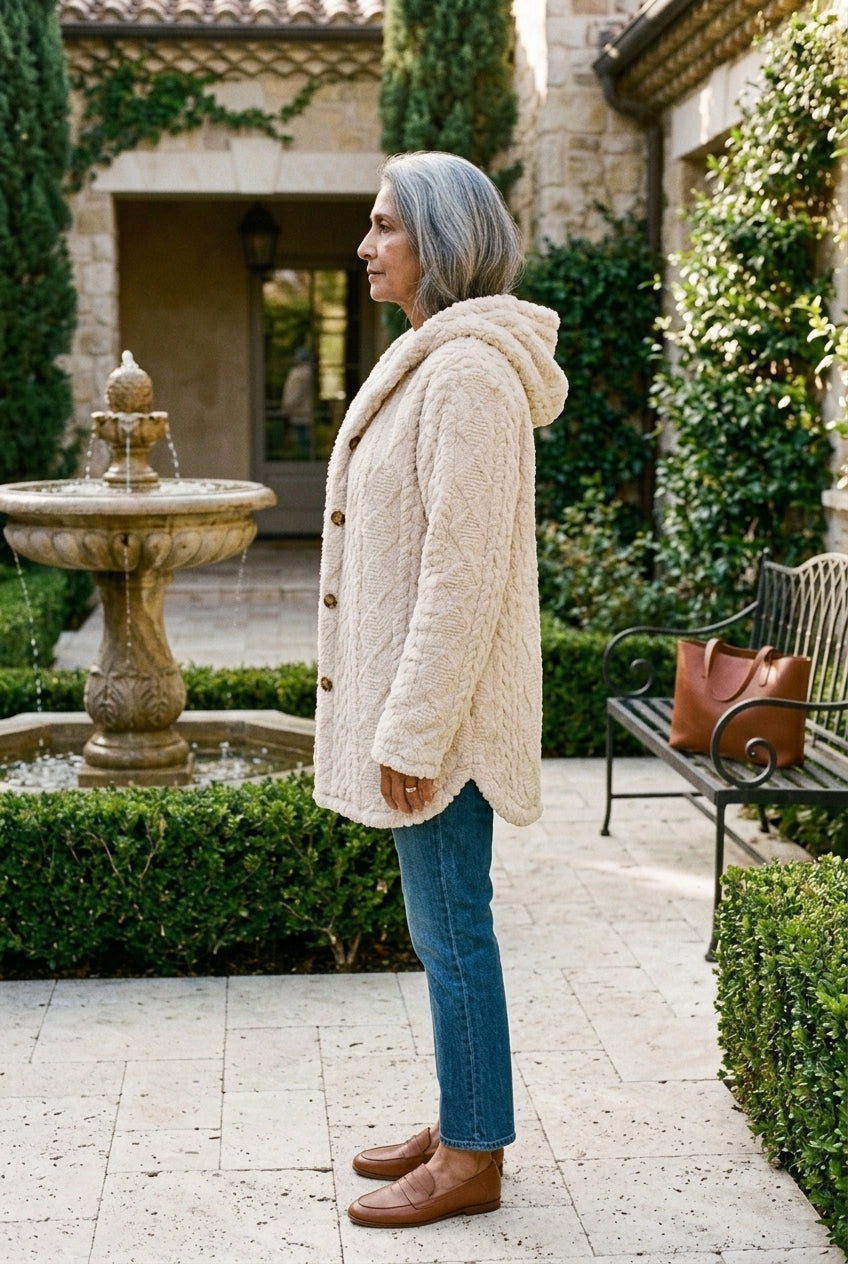 Lodovica Reverie | Oversized Hooded Fleece Cardigan
