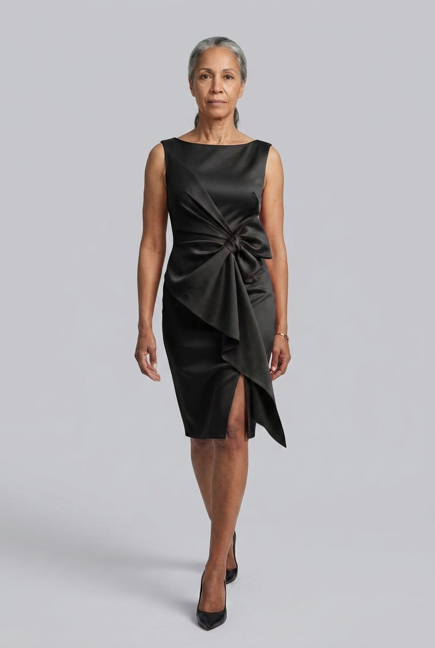 Noemie | Sleeveless Ribbon Waist Dress