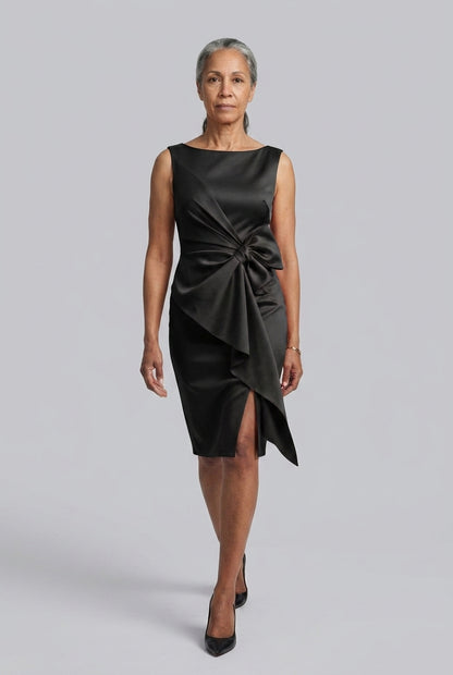 Noemie | Sleeveless Ribbon Waist Dress