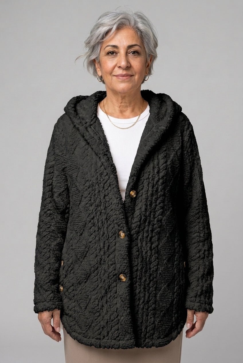 Lodovica Reverie | Oversized Hooded Fleece Cardigan
