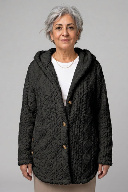 Lodovica Reverie | Oversized Hooded Fleece Cardigan