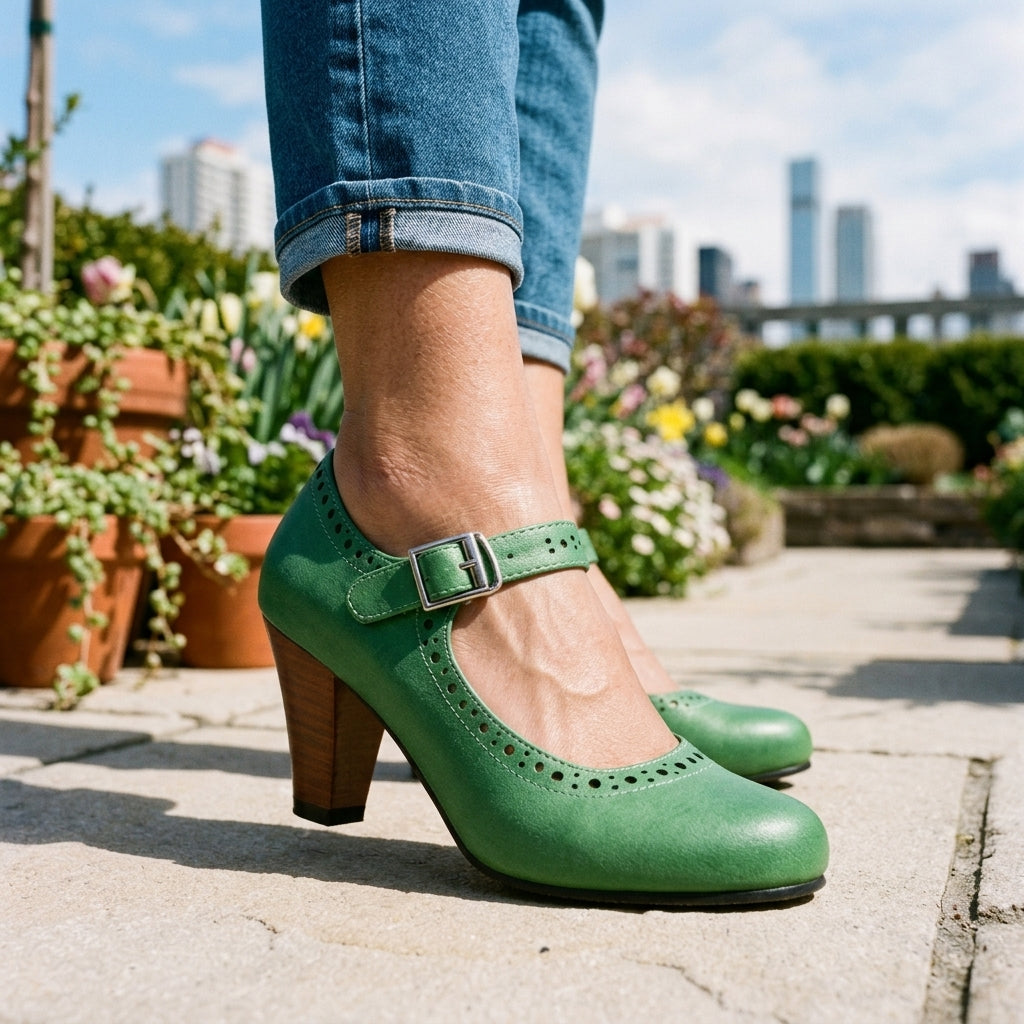 Gwyneth | Brogue Buckle Loafers