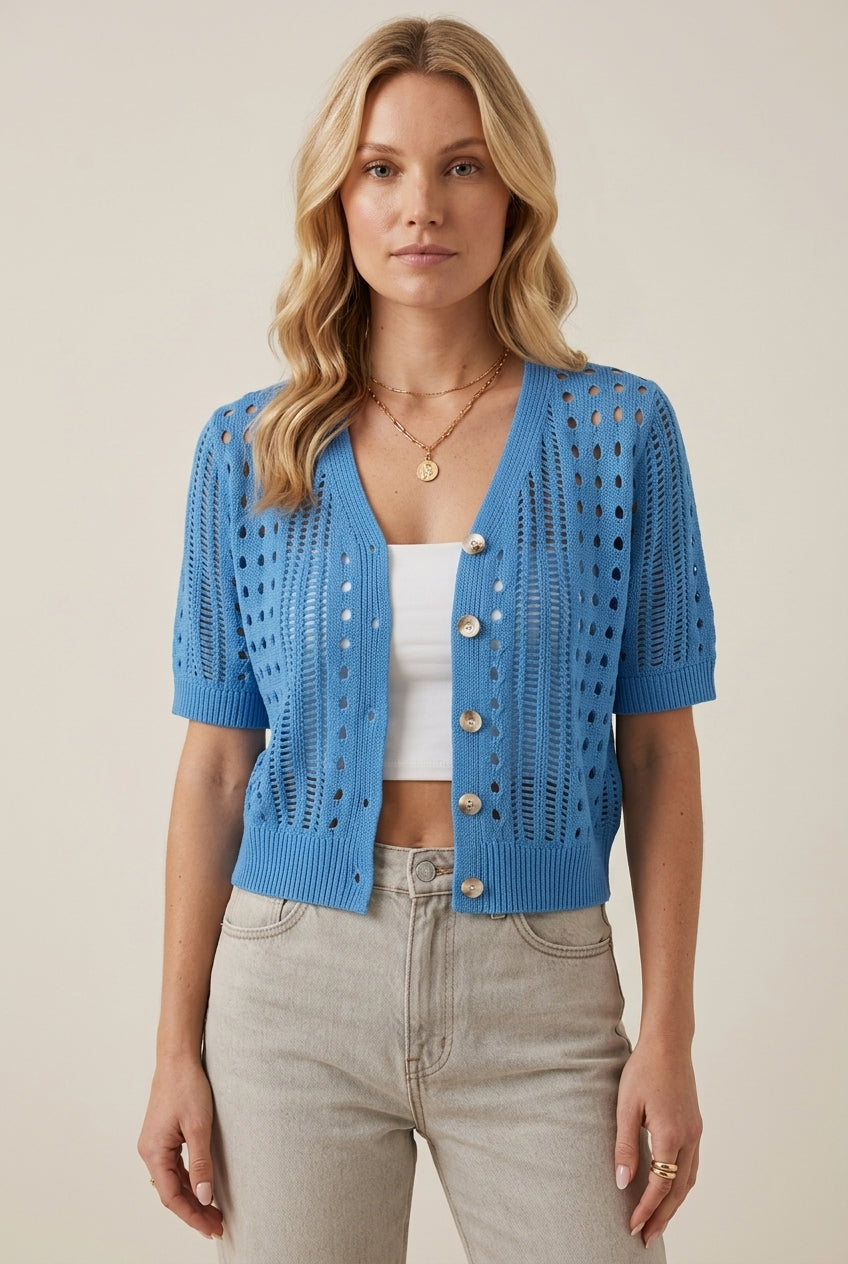 Caroline | Lightweight Short Sleeve Cardigan