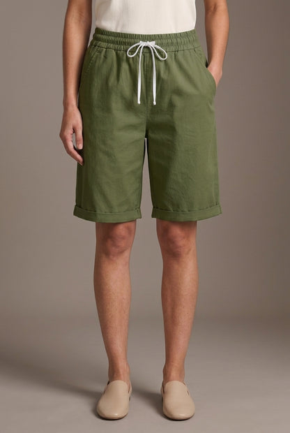 Summer Women's Relaxed Cotton Shorts with Pockets