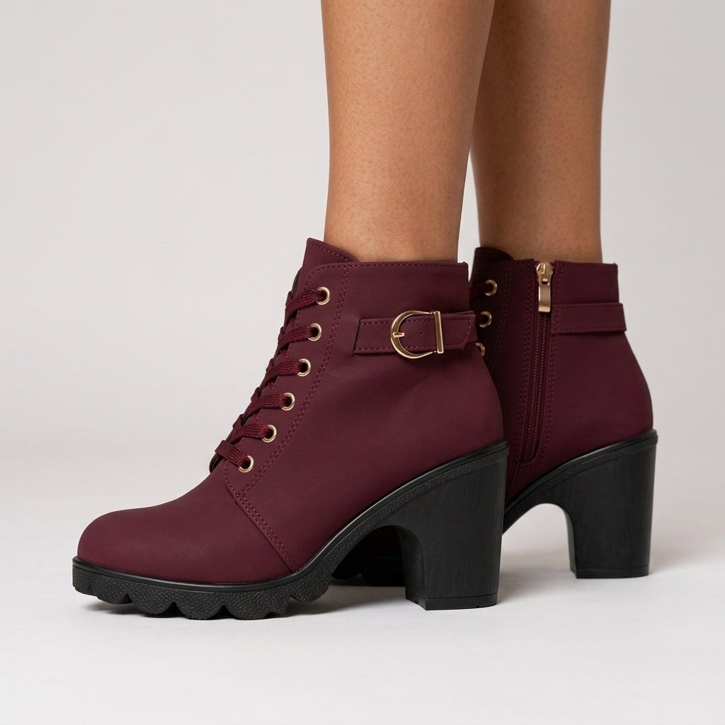 Nicoline | Vegan Leather Wedge Ankle Boot