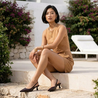 Signe | Pointed Toe Cat Heel Sandal